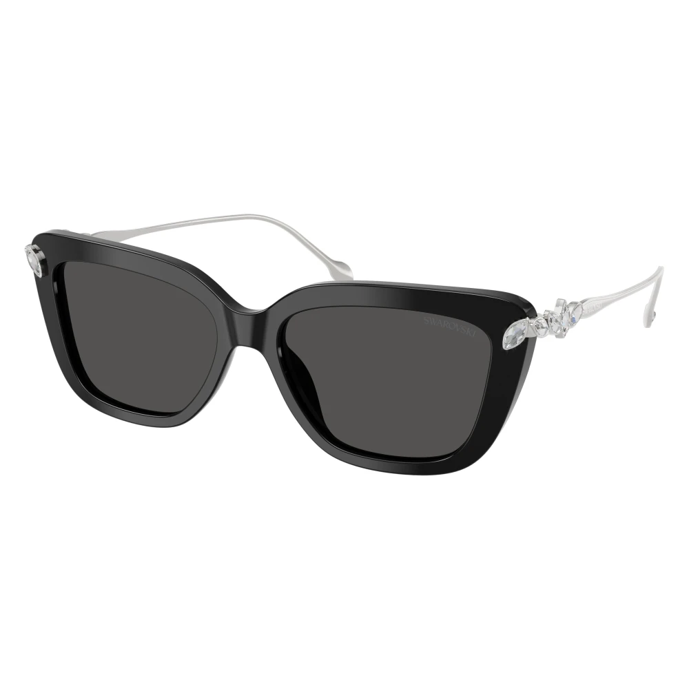 Swarovski Woman Sunglass SK6065U - Frame color: Black, Lens color: Dark Grey - Image 3