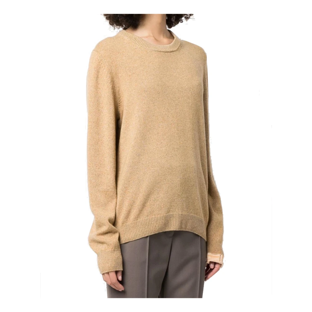 Maison Margiela Bruine Wol en Kasjmier Trui Brown Dames