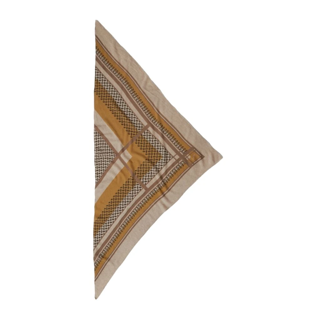 Lala Berlin Kasjmier Driehoek Dubbel Erfgoed Sjaal Beige Dames