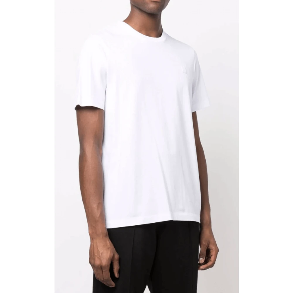 Moncler Wit Logo Print Achterkant T-shirt White Heren