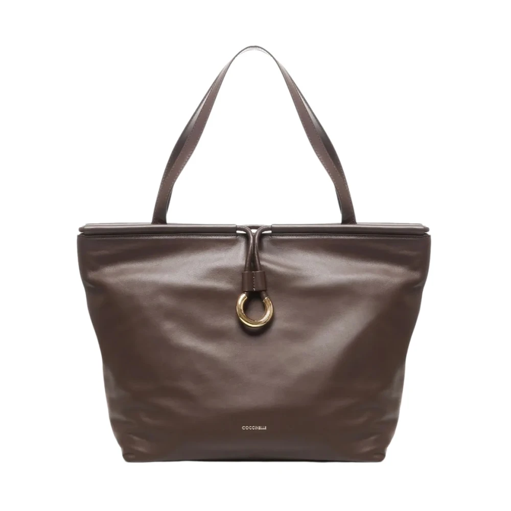 Coccinelle Brown Handbag Smooth Leather - Female - Shopping Bags - One Size - Bags