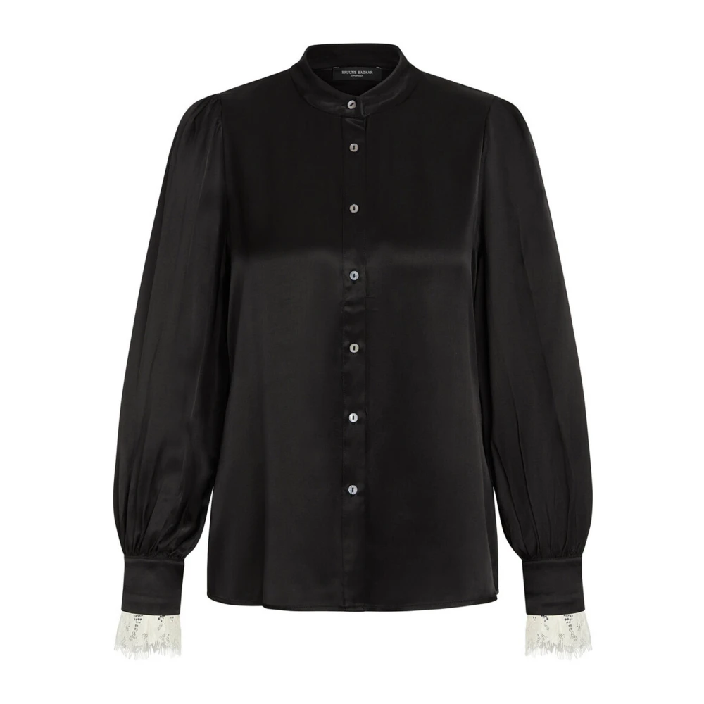 Bruuns Bazaar Elegante Women Berriesbbdura Zwarte Shirt Black Dames