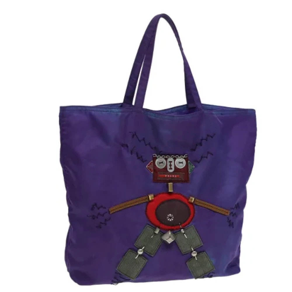 Prada Vintage Pre-owned Nylon totes Purple Dames