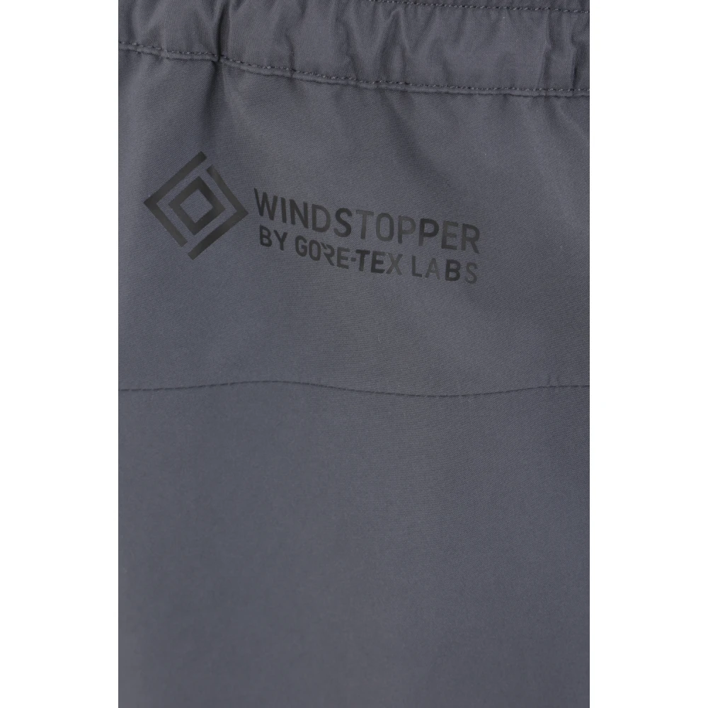 Moncler Grijze gewatteerde broek met reflecterende details Gray Heren