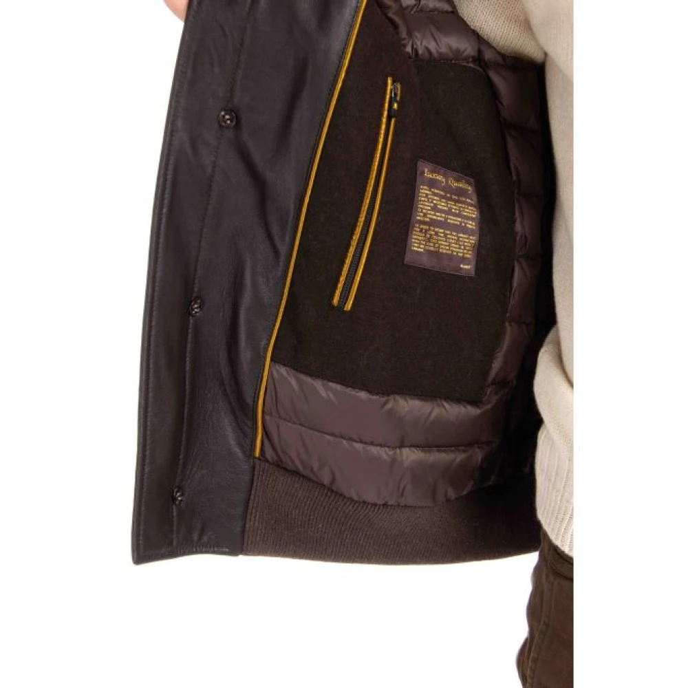 Moorer Duifgrijs Suède Puffer Jas Gray Heren