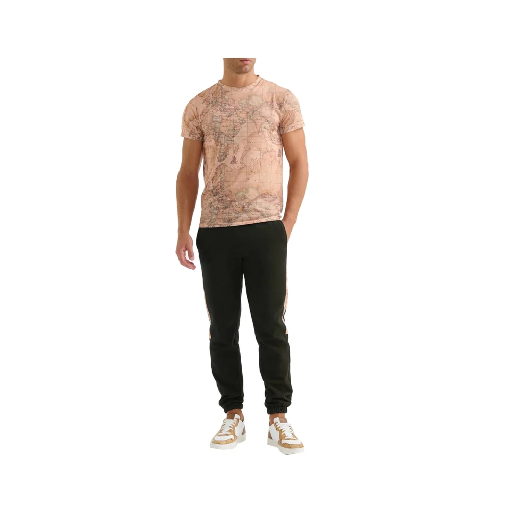Alviero Martini 1a Classe Natuurlijke Katoenen T-shirt met Merklogo Beige Heren