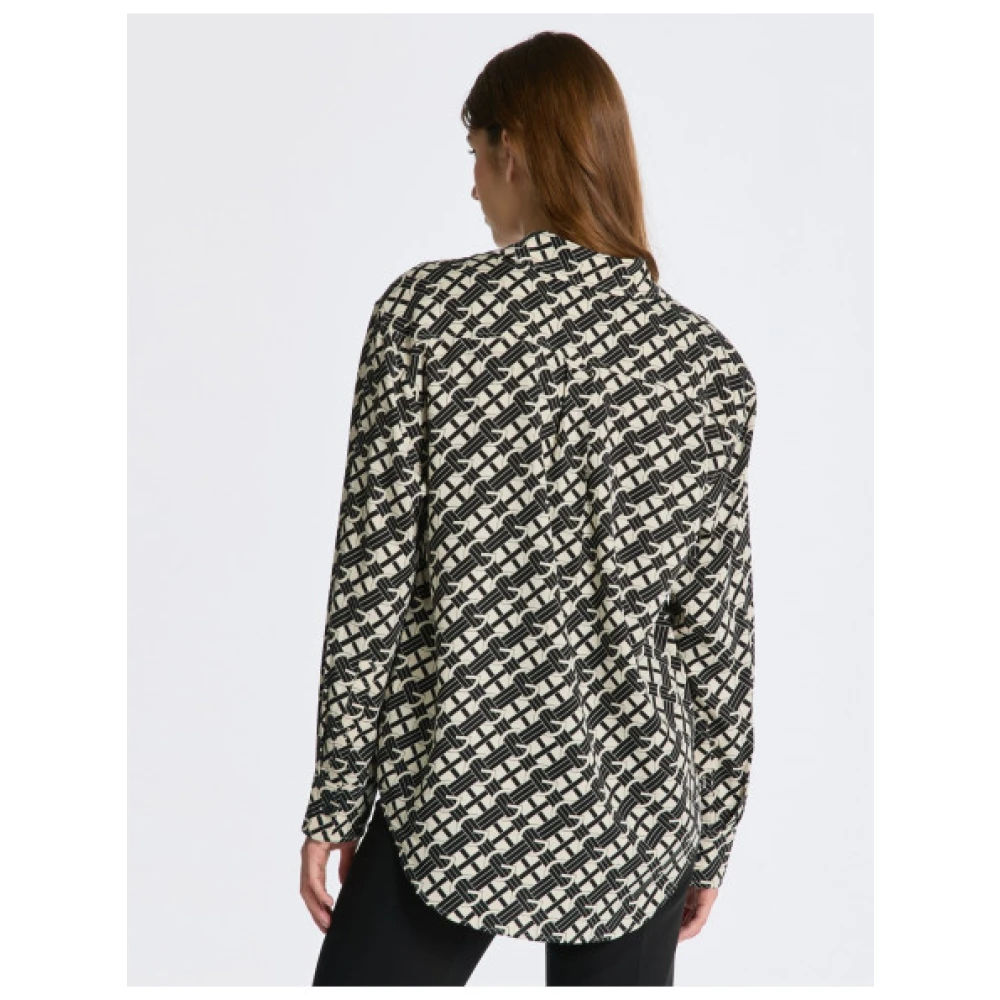 Gant Blouse met bedrukt logo en afgeronde zoom Multicolor Dames
