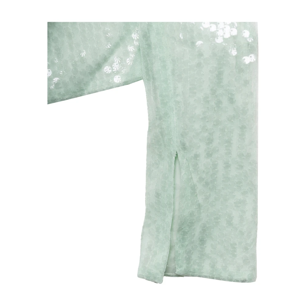 Rotate Birger Christensen Sequin Embellished Green Sweater Green Dames
