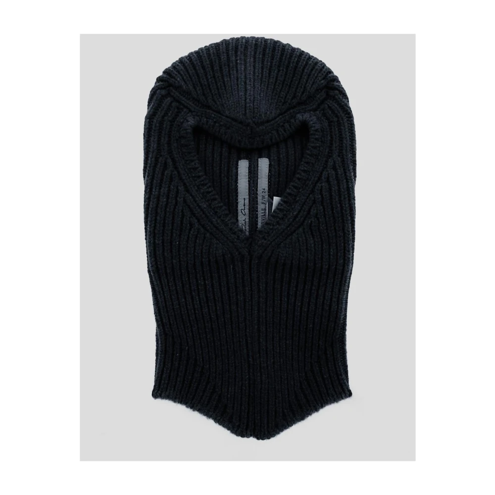 Rick Owens Schedel Kasjmier Bivakmuts Hoed Black Dames