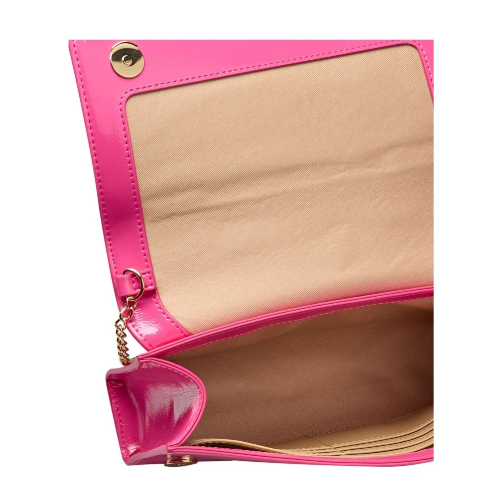 Love Moschino Schoudertas met Ketting en Logo Pink Dames