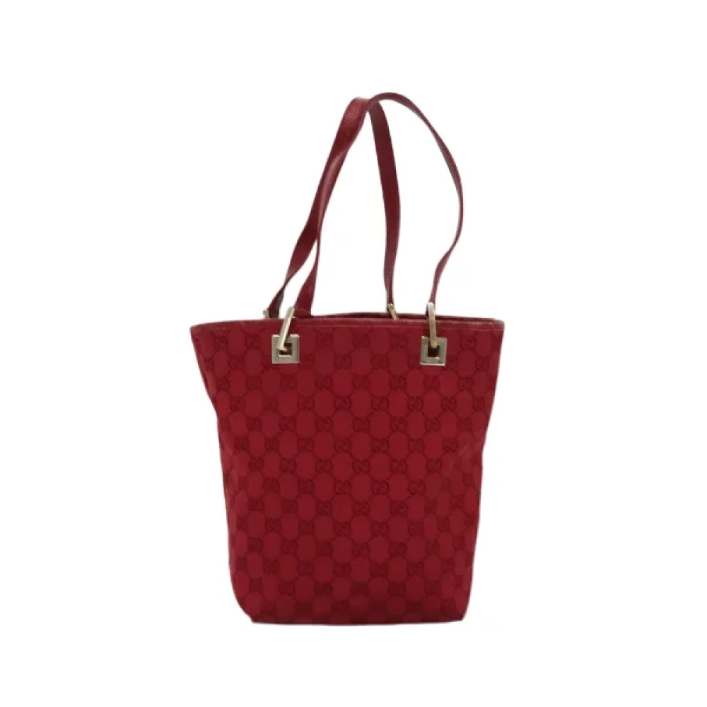 Gucci Vintage Pre-owned Canvas gucci-bags Red Dames