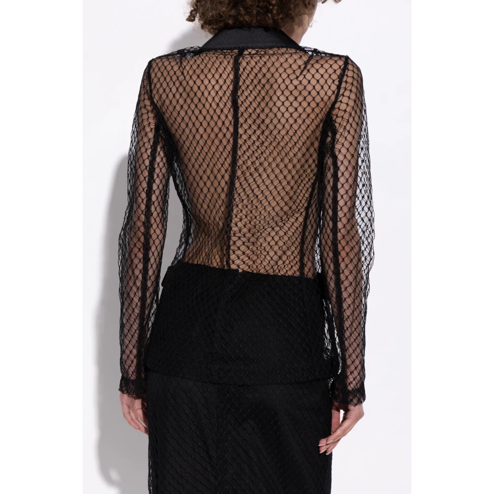 Dolce & Gabbana Transparante blazer Black Dames