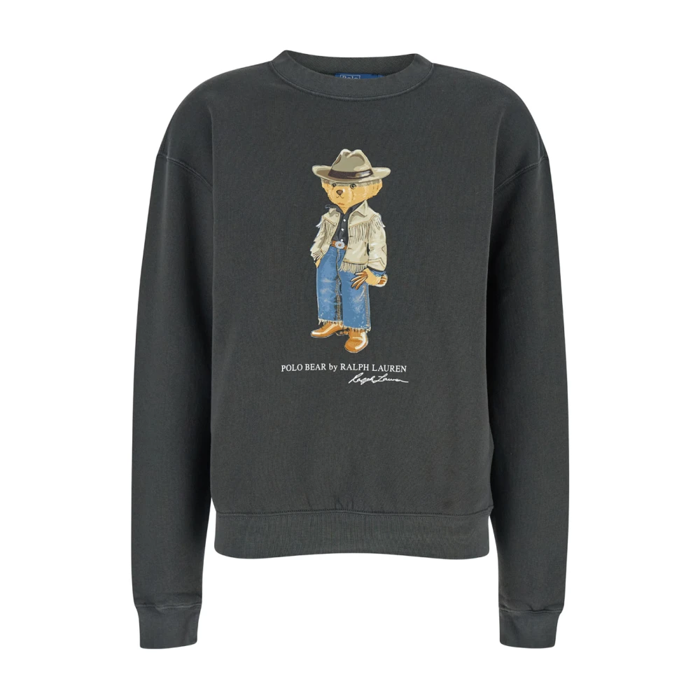 Polo Ralph Lauren Grijze Sweater met Polo Bear Design Gray Dames