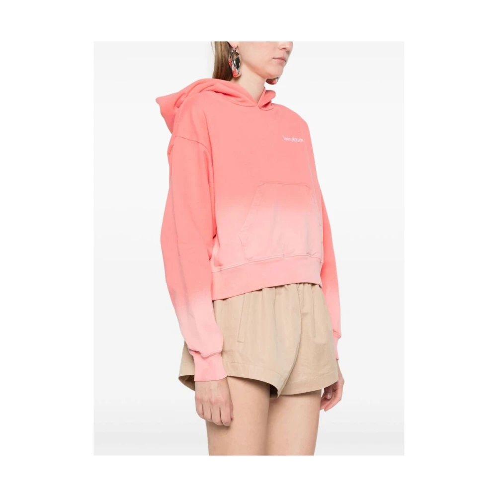 Sporty & Rich Koraalroze Hoodie met Borduursel Pink Dames