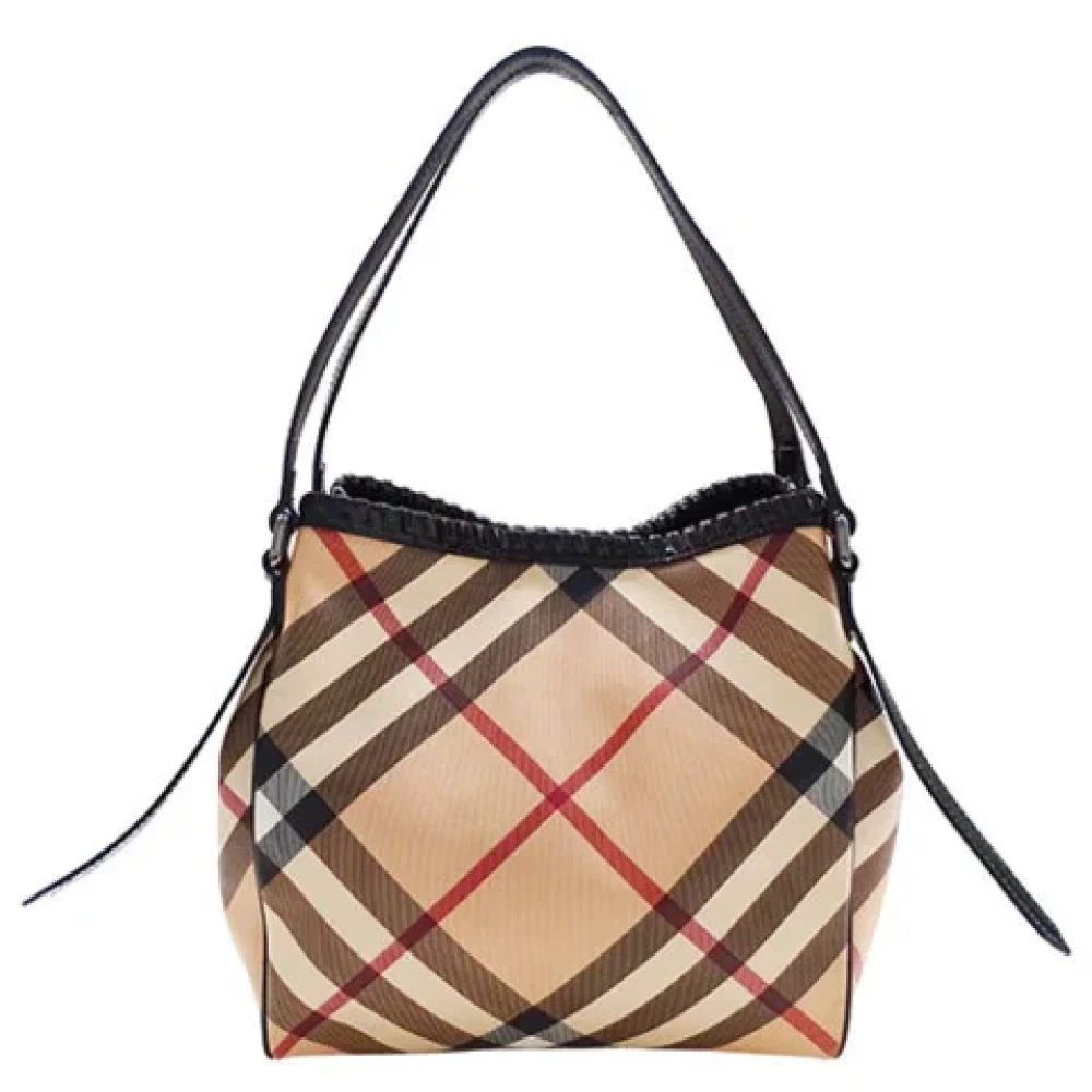 Burberry Vintage Pre-owned Plastic handbags Beige Dames