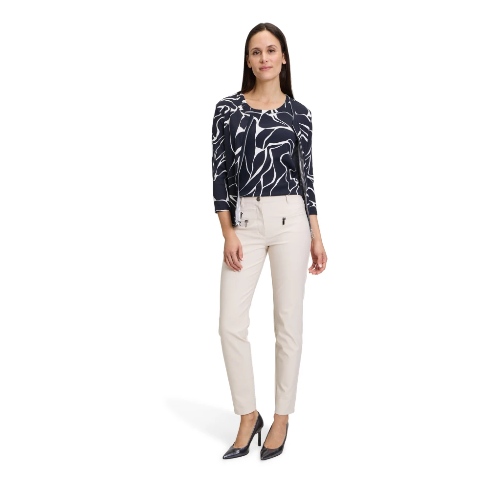 Betty Barclay Geribbeld Basis T-shirt Multicolor Dames