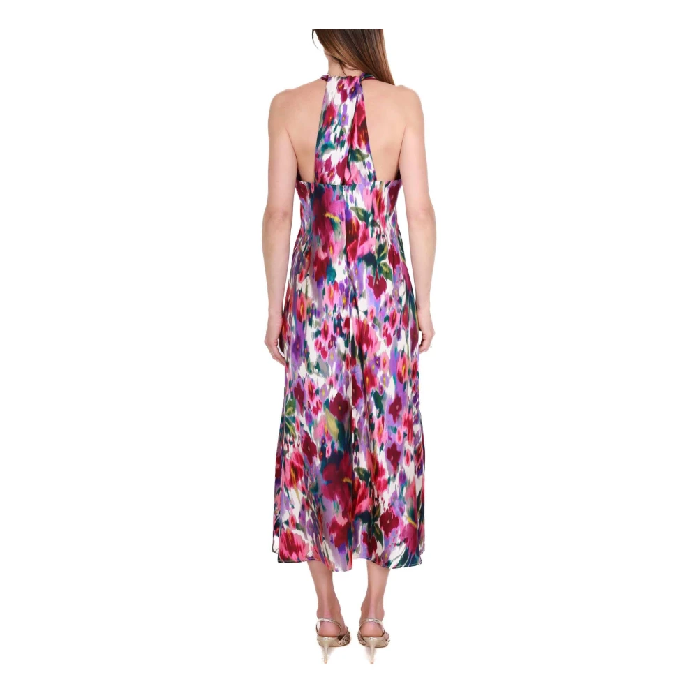 Pennyblack Zijden Kruisrug Lange Jurk Multicolor Dames