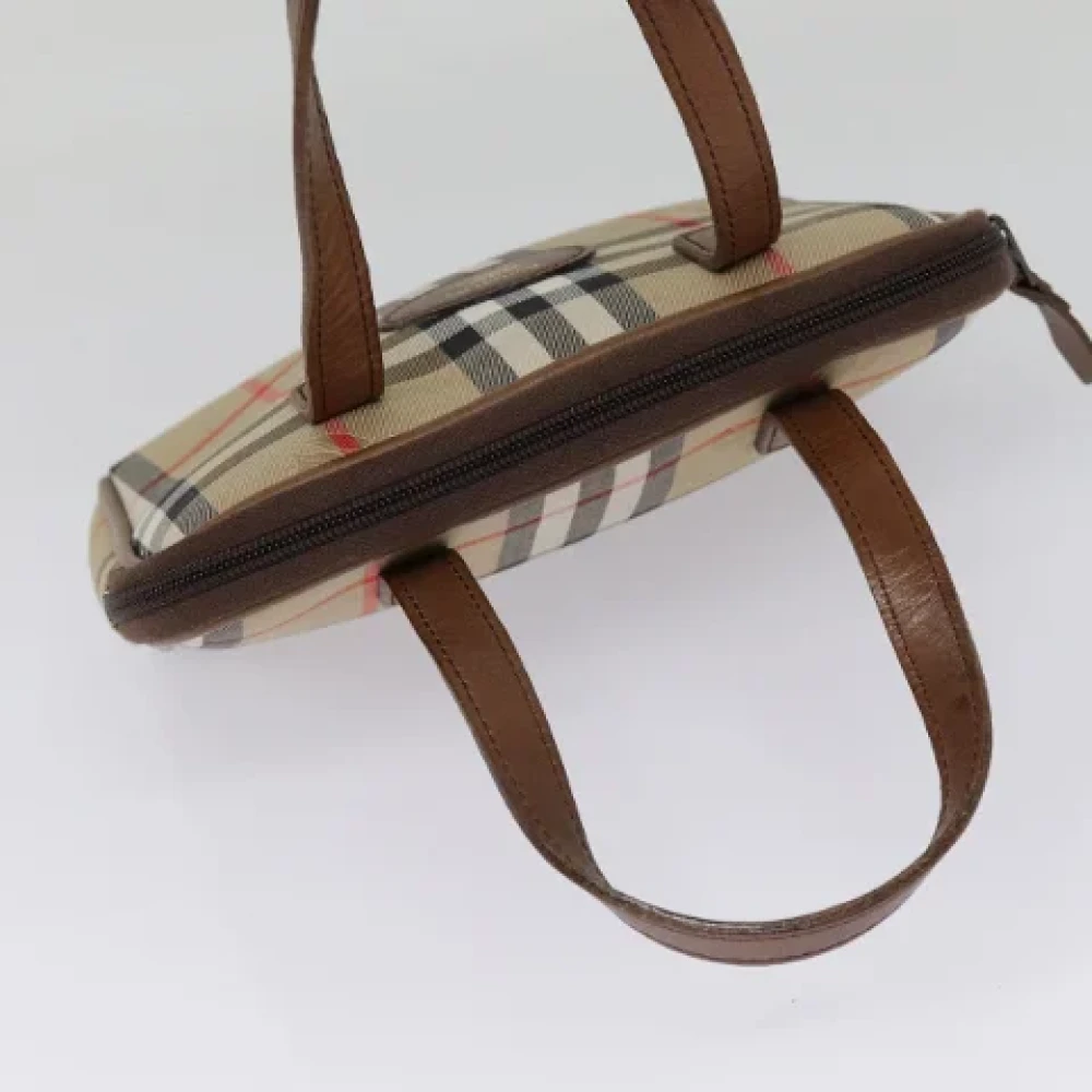 Burberry Vintage Pre-owned Canvas handbags Beige Dames