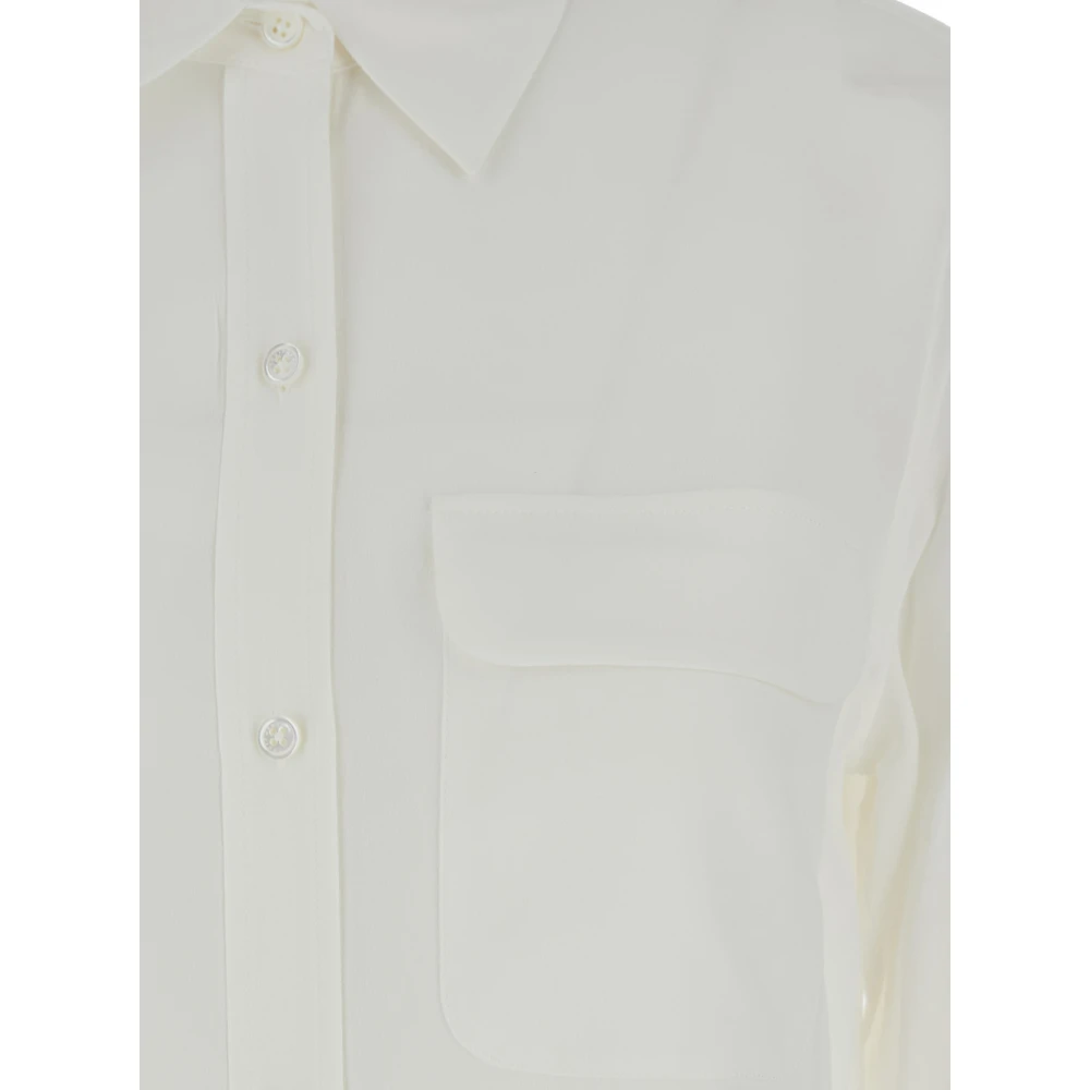 Equipment Zijden Witte Overhemd Slim Fit White Dames