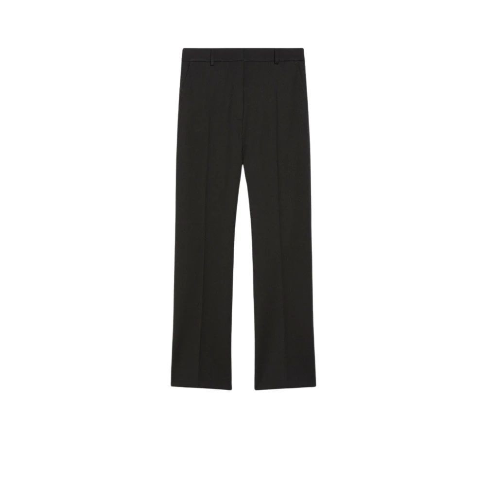 Max Mara Weekend Elegante wollen rechte broek Black Dames