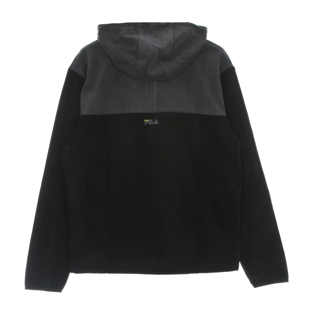 Fila Zwarte Fleece Half Zip Hoodie Multicolor Heren