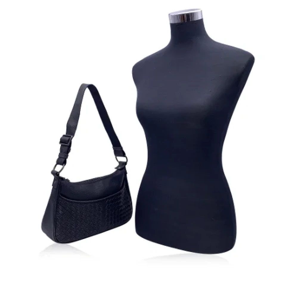 Bottega Veneta Vintage Pre-owned Canvas shoulder-bags Black Dames