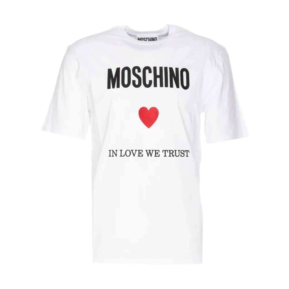 Moschino Men's White T-Shirts,, Short Sleeve T-Shirt Medium
