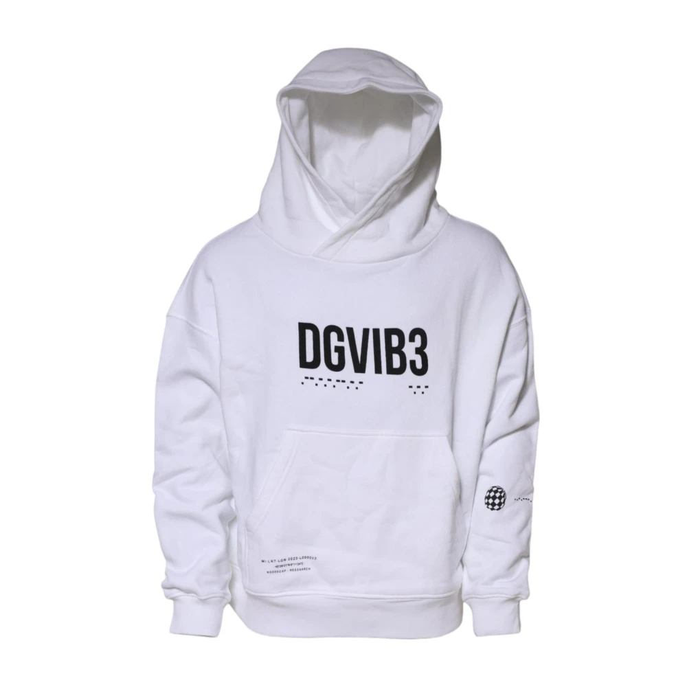 Dolce & Gabbana Men's White Hooded Sweatshirt Logo Print - Hoodies - M - Sweatshirts & Hoodies
