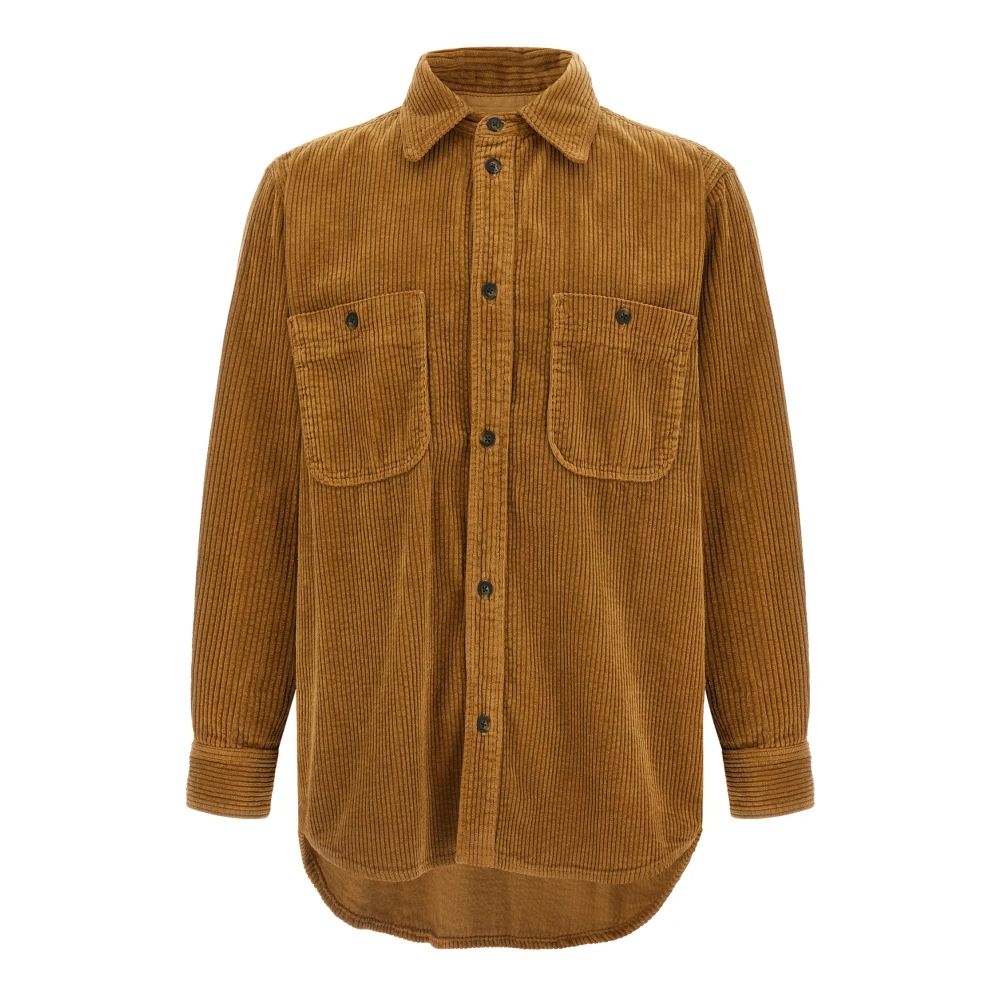 Isabel Marant Men's Beige Light Jackets, Xl, Nario Corduroy Overshirt