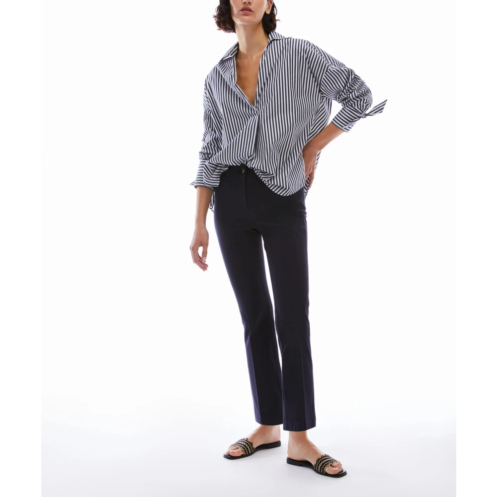 Pennyblack Kick-Flare Katoenen Broek Blue Dames