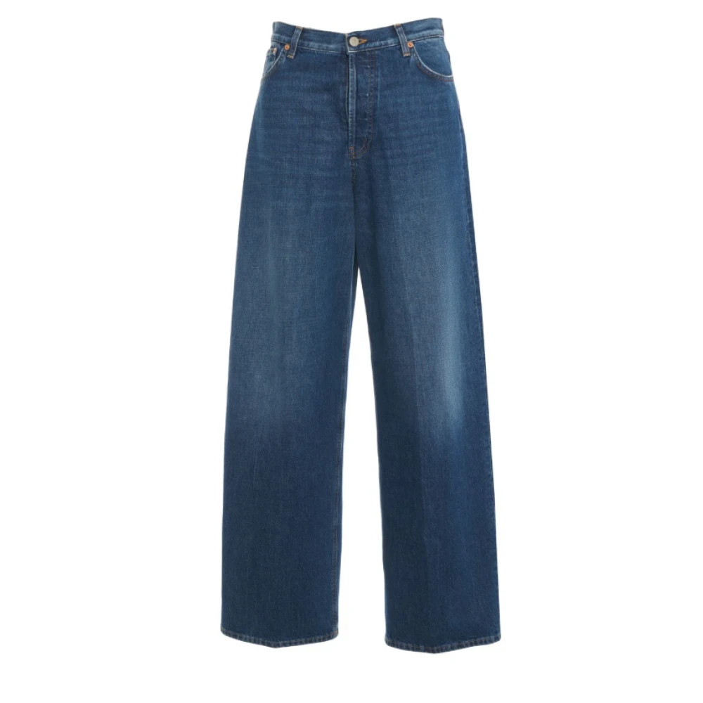 Dondup Women's Blue Wide Jeans, W27, Dakota Loose-Fit Jeans