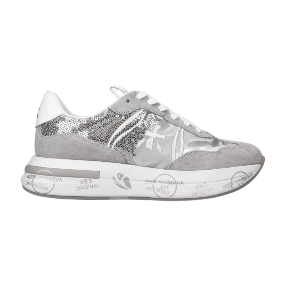 Premiata Retro Style Sneakers Dames Schoenen Grijs
