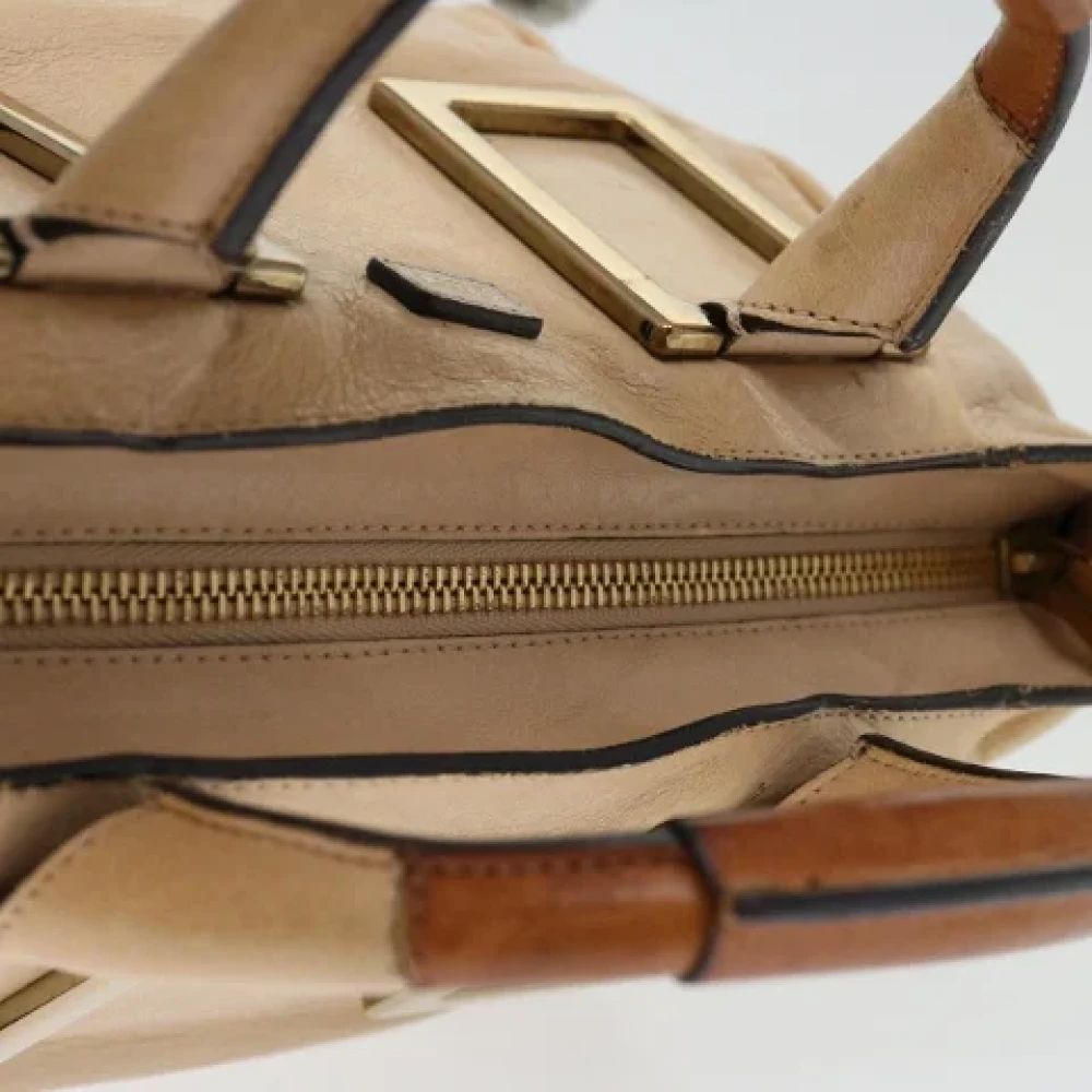 Chloé Pre-owned Leather handbags Beige Dames