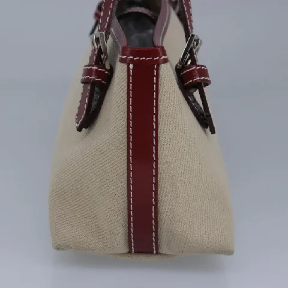 Burberry Vintage Pre-owned Canvas handbags Beige Dames