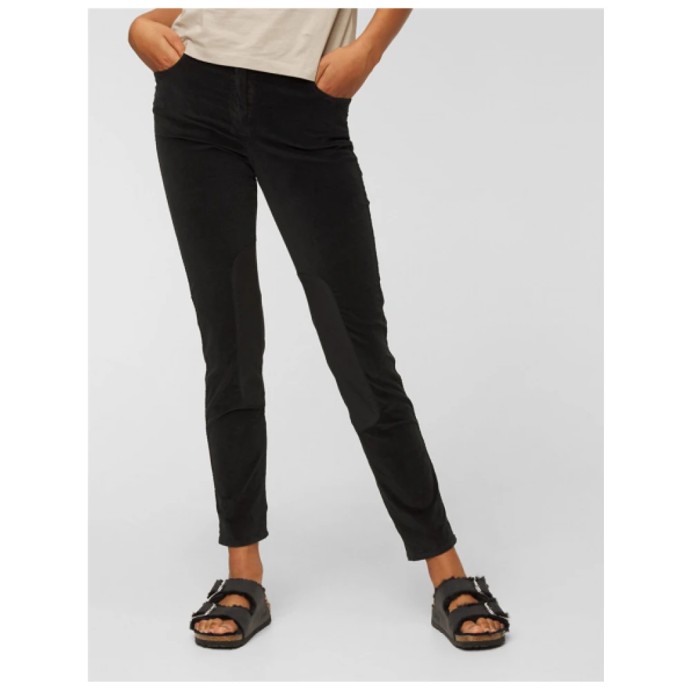 aeronautica militare Slimme Fluweelbroek Black Dames