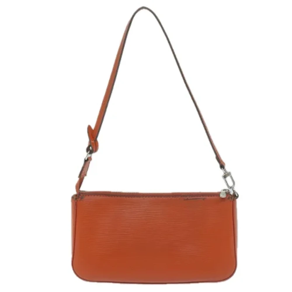 Louis Vuitton Vintage Pre-owned Leather pouches Orange Dames