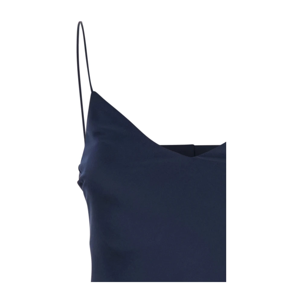 Plain Units Blauwe Dunne Band Stof Jurk Vrouw Blue Dames