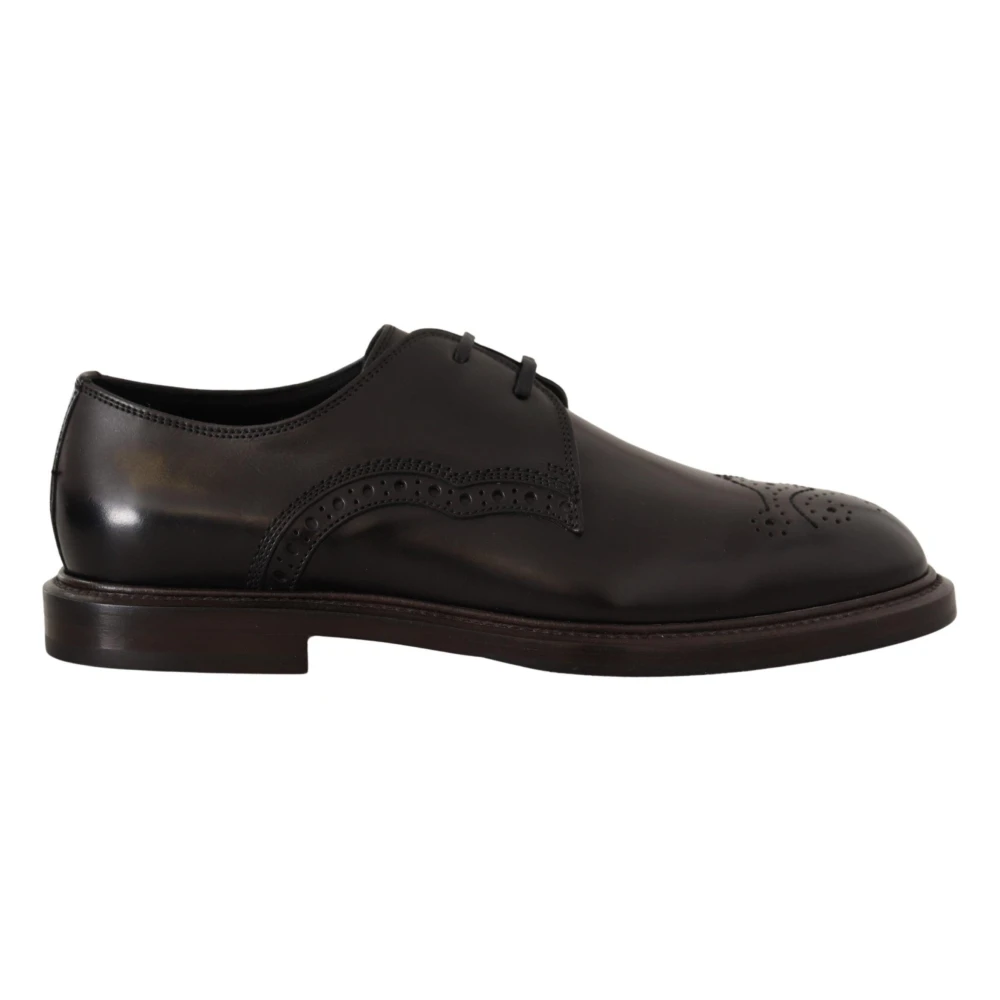 Dolce & Gabbana Men's Black Leather Dress Derby Shoes