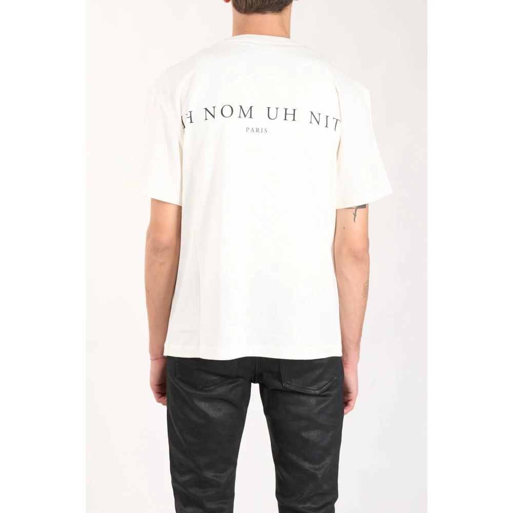 IH NOM UH NIT Katoenen T-shirt met Frontprint White Heren