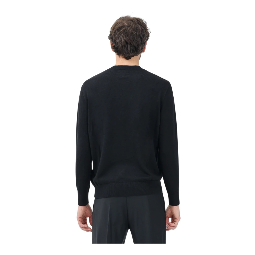 Armani Exchange Zwarte Trui Ronde Hals Mannen Black Heren