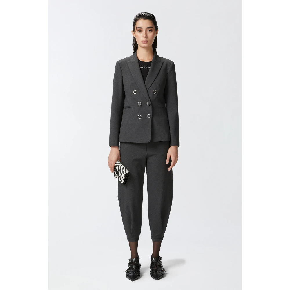 pinko Grijze werkbroek met zakken Gray Dames