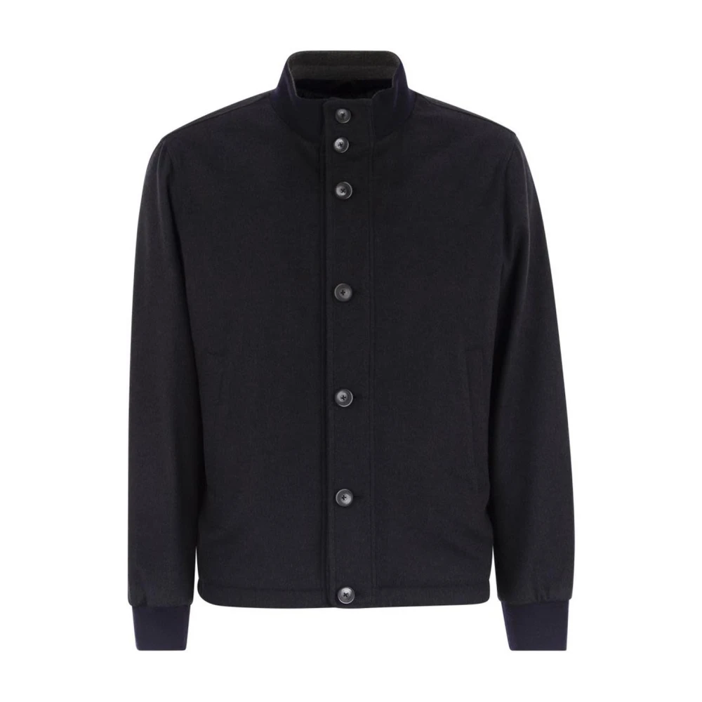 Herno Herr Blå Jackor 2XL, Button-Up Bomber Jacket