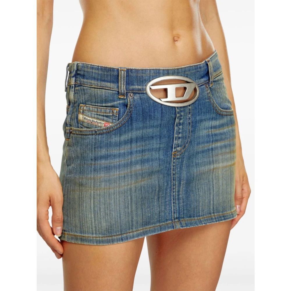 Diesel Mini Rokken in Zwarte Denim Stijl Blue Dames