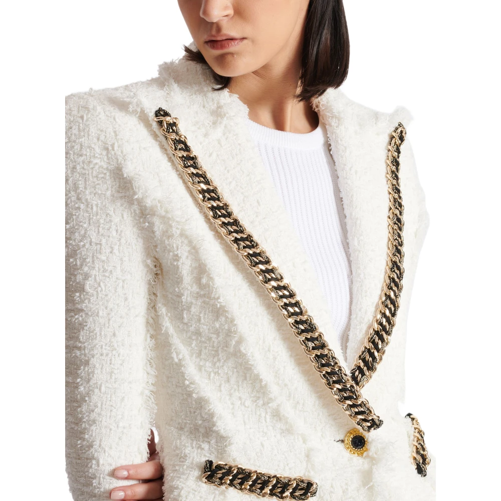 Balmain Jolie Madame Tweed Jas White Dames