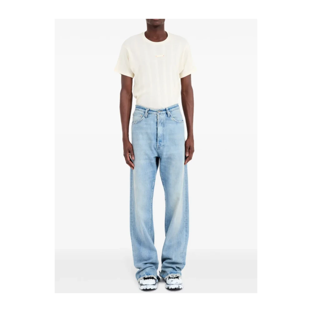 Maison Margiela Lichtblauwe broek met zakken Blue Heren