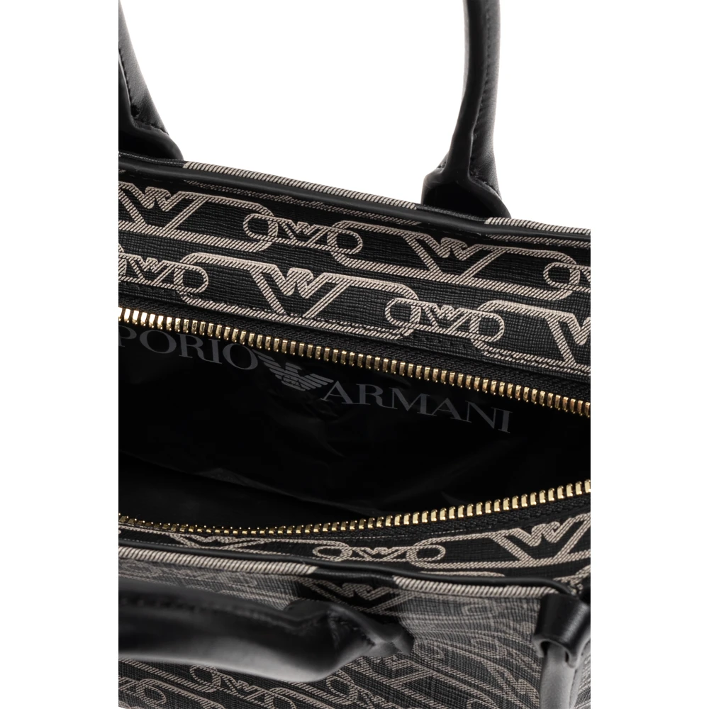 Emporio Armani Schoudertas met monogram Black Dames