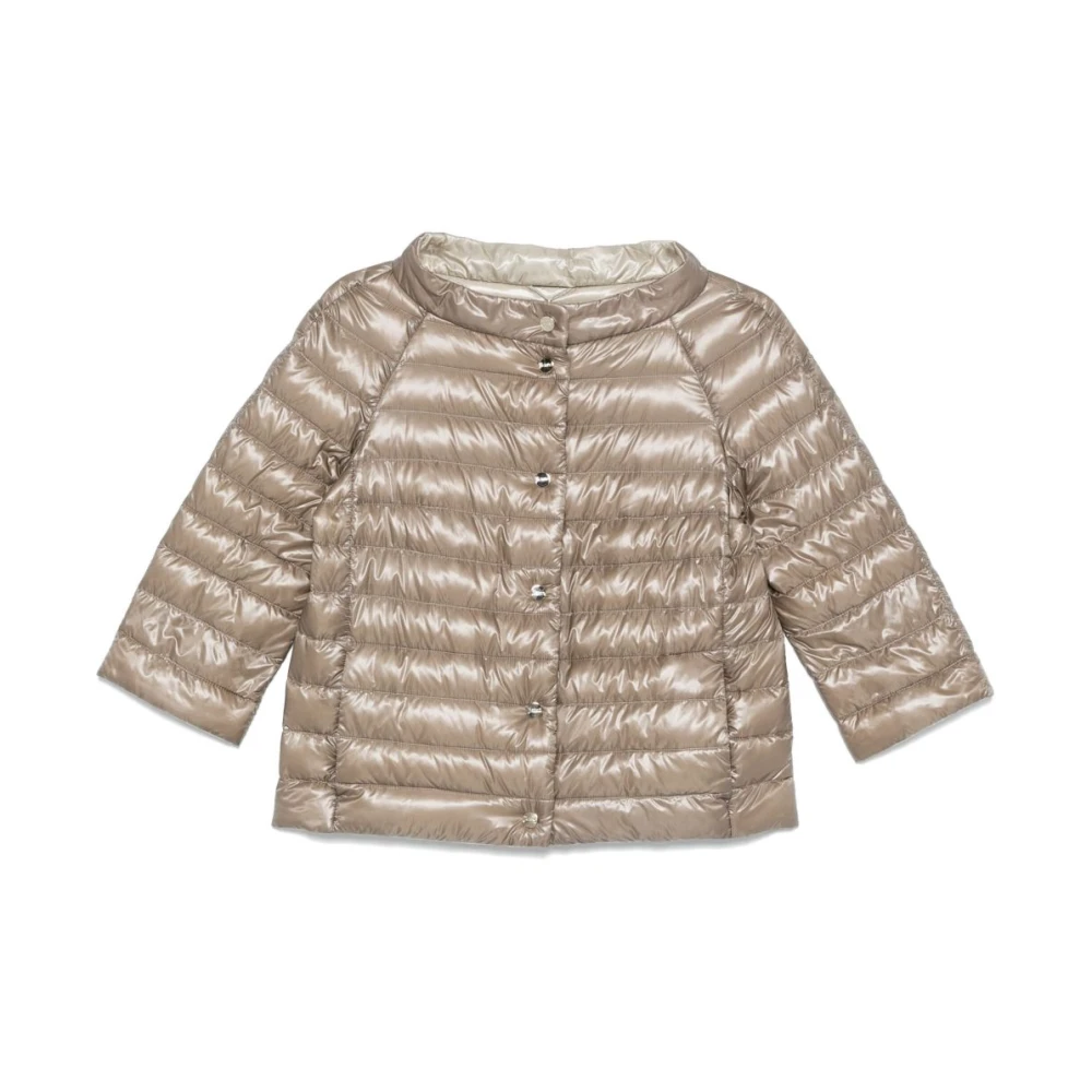 Herno Women's Beige Winter Jackets, Xl, Ultralight Down Jacket