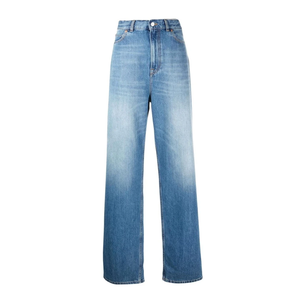 Valentino Blauwe Archive Patch Jeans voor Vrouwen Blue Dames