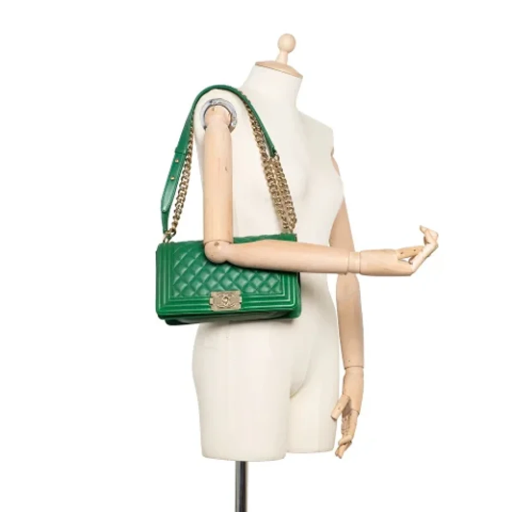 Chanel Vintage Pre-owned Leather chanel-bags Green Dames