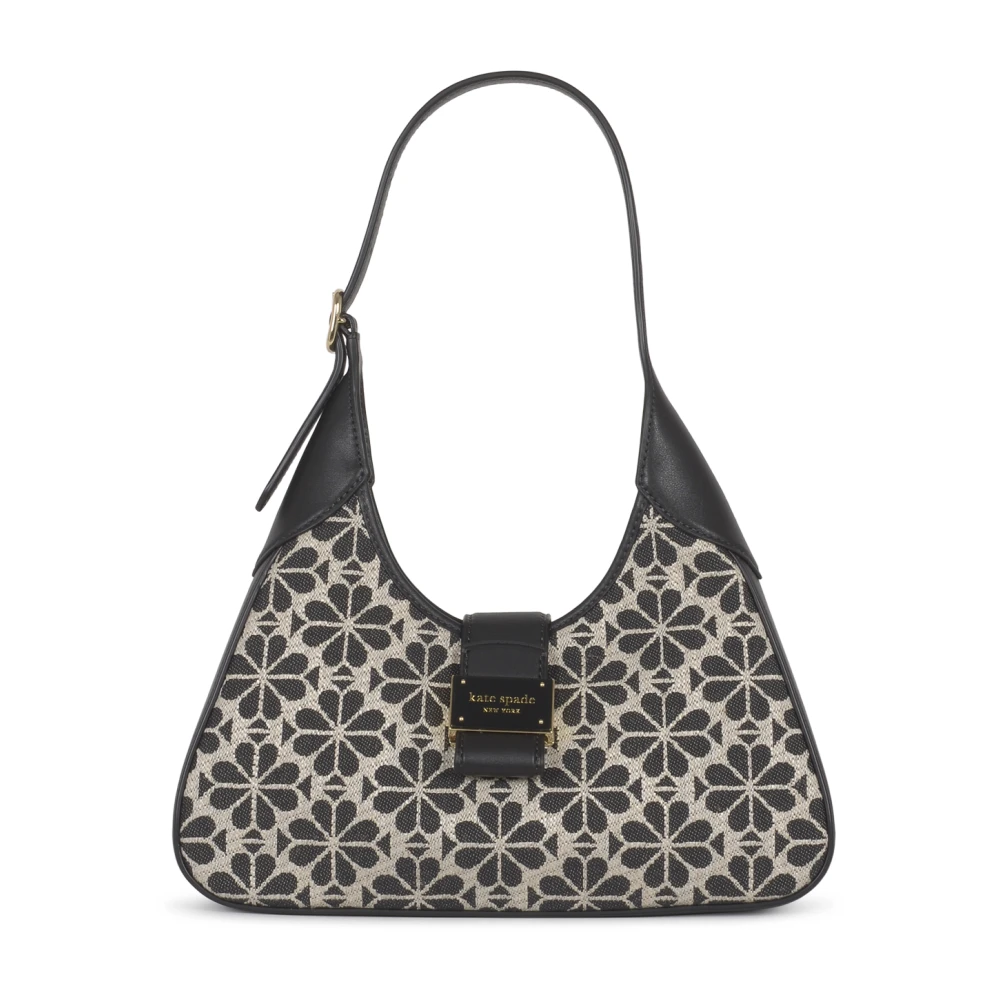 Kate Spade Bloem Jacquard Schoudertas Beige Dames
